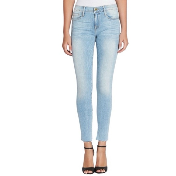 Frame Le Skinny de Jeanne Crop - Picture 1 of 13